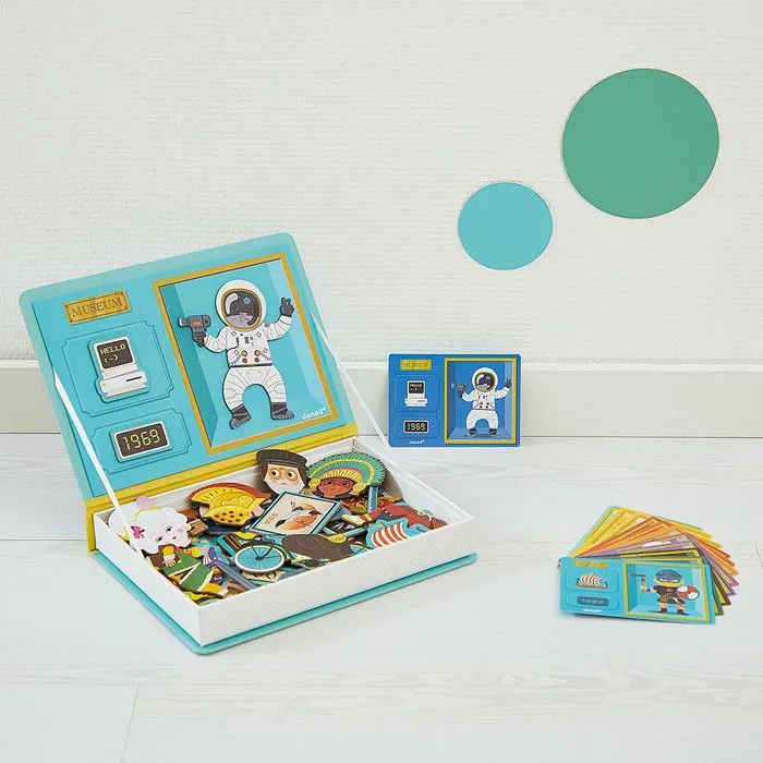 Magnéti'Book Histoire - Jeu Educatif Magnétique 60 Aimants + 12 Modèles - Jouet Enfant en Carton FSC - Dès 3 Ans-1