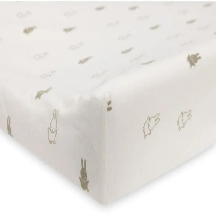 Housse matelas à langer Jersey Happy Miffy Vert Olive - JOLLEIN - 50x70cm - Bébé-1