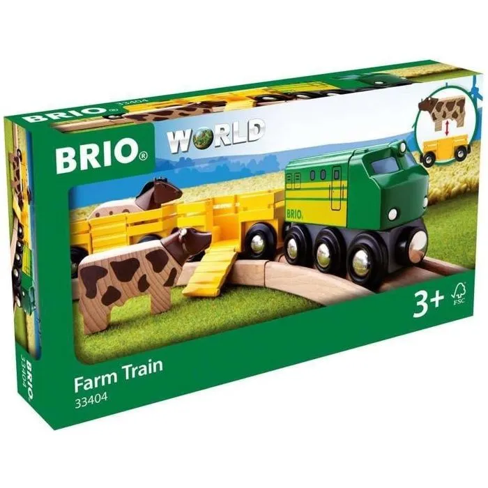 Train des Animaux de la Ferme - BRIO - Circuit en bois - Ravensburger - Mixte dès 3 ans-1