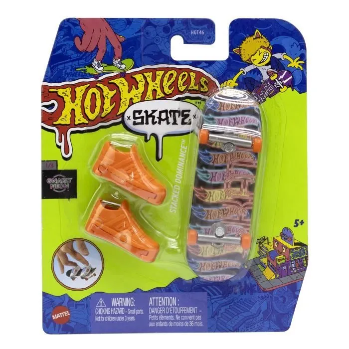 Hot Wheels - Coffret Finger Skate et Chaussures - Tony Hawk - 3 ans et +-1