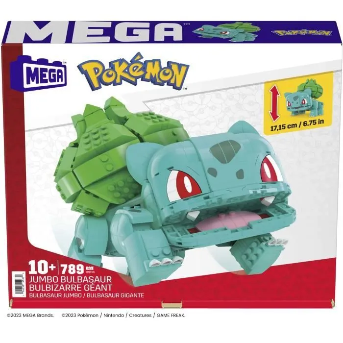 MEGA-Pokémon-Bulbizarre Géant, 1 figurine articulée (355 pcs) HNT96-5