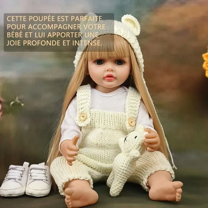 Poupée Bébé - Non spécifié - 55cm - Plastique et silicone - Pour enfants 4-6 ans - Jouet aquatique-2