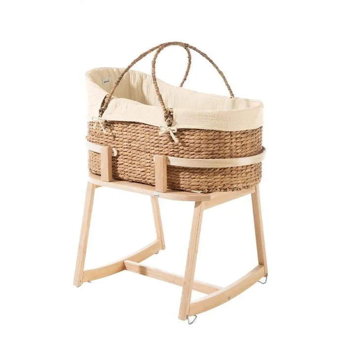 Panier de Moïse - Bébé - 100% Coton Bio - Ventilation Optimale - Mobile et Sécurisé-0