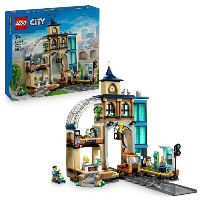 LEGO City 60469 La Gare Centrale - Jeu de Construction pour Garçon ou Fille dès 7 ans-0