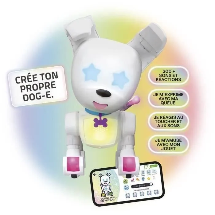 Robot chien interactif - LANSAY - DOG-E - Blanc - Pour enfant à partir de 6 ans - Batterie-5