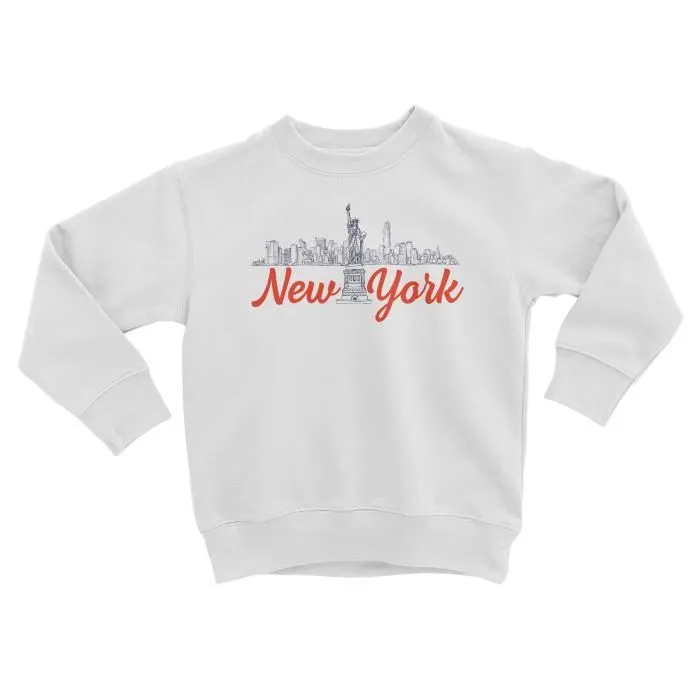 Sweatshirt Enfant New York Minimalist Amérique Voyage Etats Unis-0