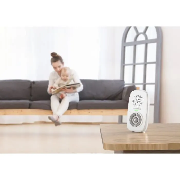 Motorola MBP 21 Babyphone Audio - 300 Mètres de Portée - Microphone à Haute Sensibilité - Blanc-2