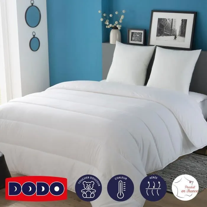 Couette 240 x 260 cm - DODO - Tempérée - 100% fibre polyester - Pour 2 personnes - Blanc-2