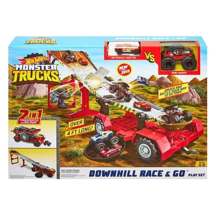 Hot Wheels - Monster Trucks - Camion Piste Géante - Extérieur - Enfant - 3 ans et +-4