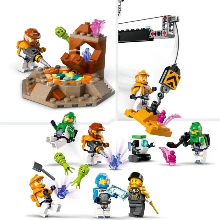 LEGO® 60434 City La Station Spatiale et la Base de Lancement de Fusées, Jouet sur L'Espace, avec Robot et 6 Minifigurines-3
