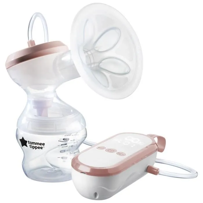 TOMMEE TIPPEE, Tire-lait électrique made for me, rechargeable par USB, silencieux et transportable, biberon inclus-0