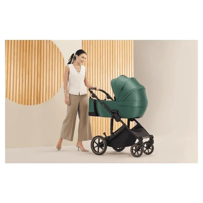 Poussette 2 en 1 Combinée - KINDERKRAFT PRIME2 - jusqu'à 22 kg - avec Nacelle spacieuse - Large plage de réglage - Vert-3