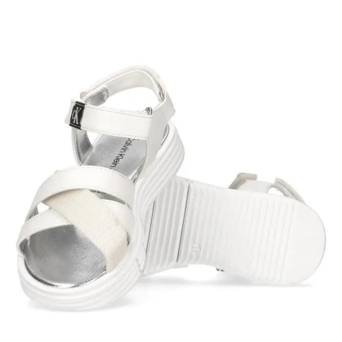 Sandales à scratch - Calvin Klein - Nero - Enfant - Fille - Plat-2