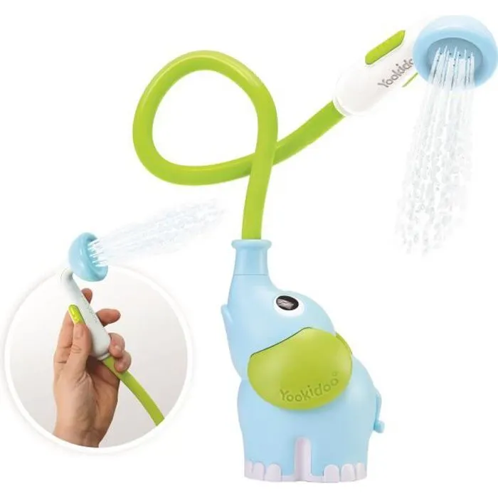 Douchette Bain Éléphant Bleu Yookidoo - Jouet et Douche pour Bébé - Eveil des sens