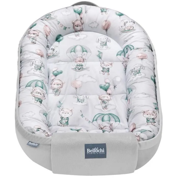 Bellochi Reducteur de Lit Bebe Cale Bebe pour Lit Cocon Bebe - 100% Coton 90 x 60cm - Nid de Bebe Baby Nest – Loom-1
