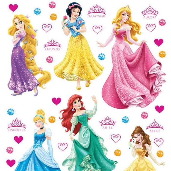Stickers géant Princesses Disney 42.5 x 65 cm-0