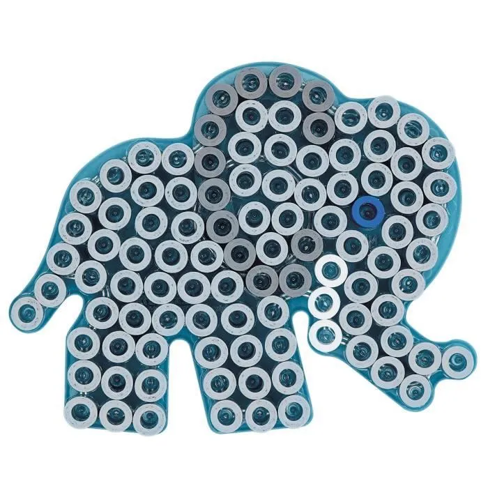 Plaque pour perle à repasser - Hama - Eléphant - Transparent - Ø10 mm - Pour enfants dès 3 ans-0