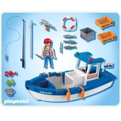 PLAYMOBIL 5131 Bateau de pêche-1