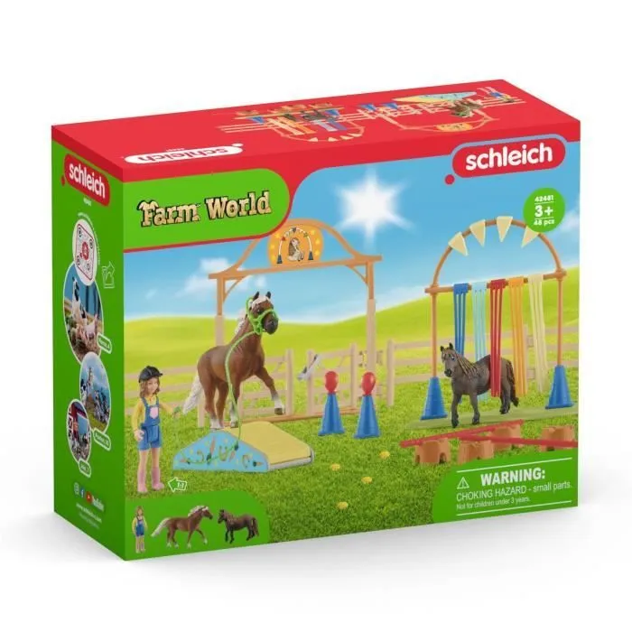 Coffret d'Entraînement Agilité Équestre avec Cheval Schleich, Dresseur et Accessoires - Ensemble Équestre de 41 Pièces - Cadeau-8