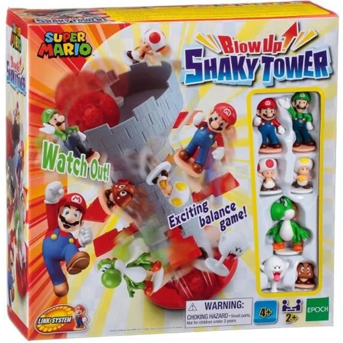 SUPER MARIO Blow Up! Shaky tower - Jeu de société - EPOCH - 7356-0