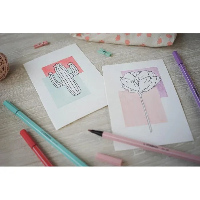 Feutre de dessin - STABILO - Pen 68 Pastellove - 15 feutres - Pointe moyenne 1 mm - Multicolore-4