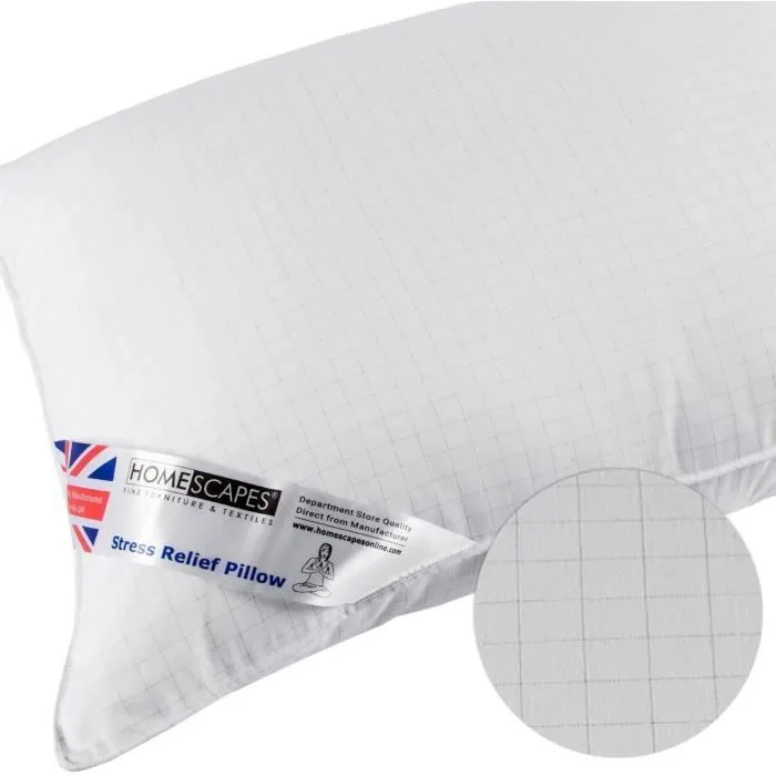 Oreiller - HOMESCAPES - 50 x 75 cm - Anti-stress - Microfibre - Fibres de carbone-0