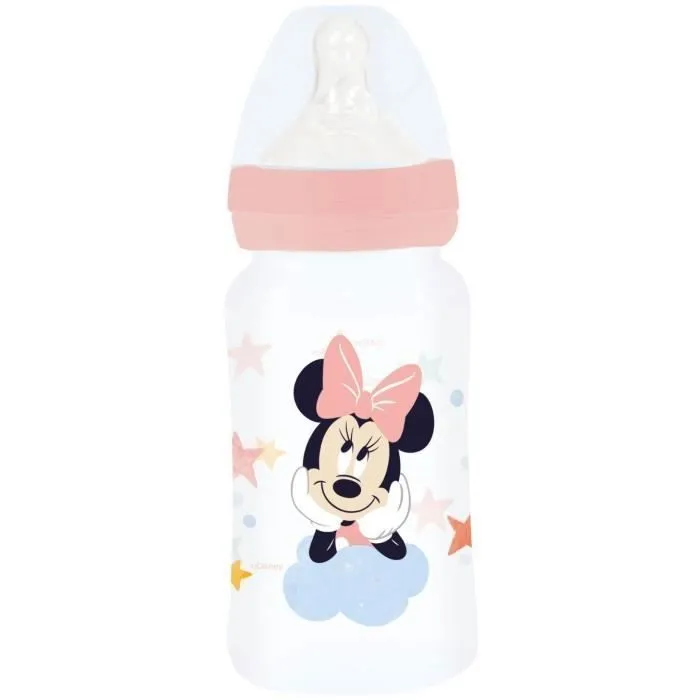 Biberon anti-colique - THERMOBABY - 240 ml -Tétine débit 3 positions - Minnie-0