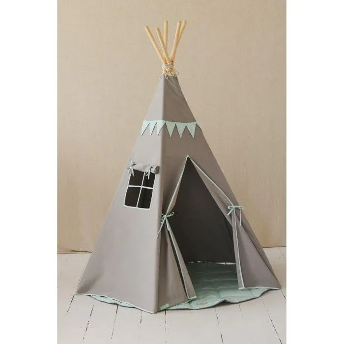 Tipi avec guirlande enfant Moi Mili 'Mint Love' - mint love - TU-2