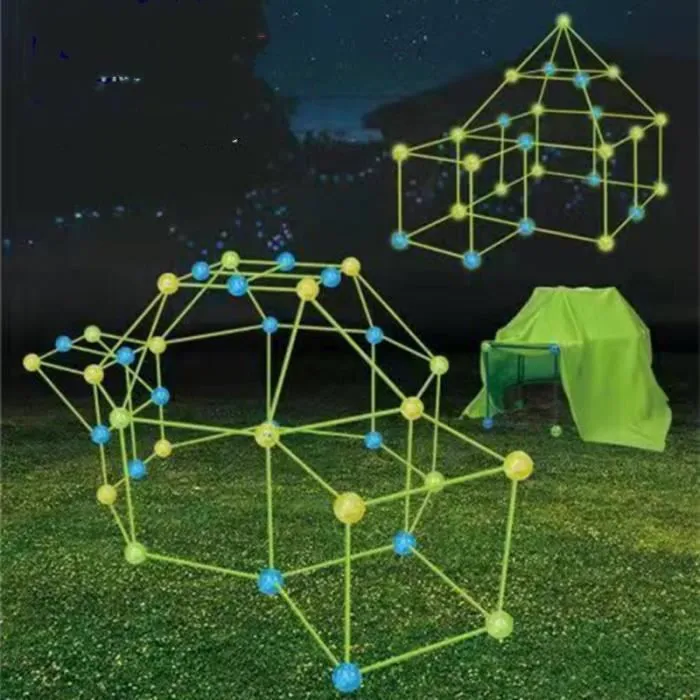 Kit de construction lumineux pour enfants - 175 pièces - Fort - Jouets de Construction - Enfants-0