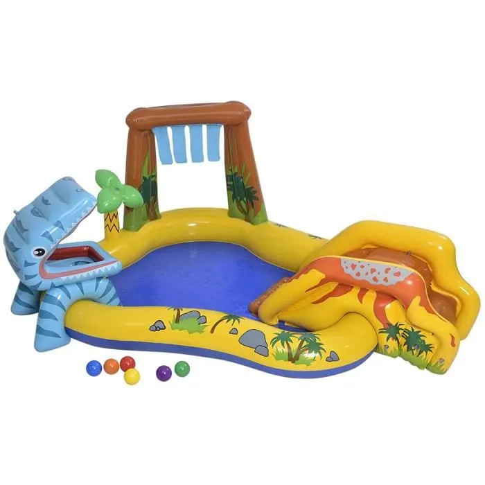TOBOGGAN Centre De Jeux Aquatique Gonflable avec Toboggan Aire De Jeux Aquatique Toboggan Piscine Enfant Exterieur l'eau Gonflab347-0