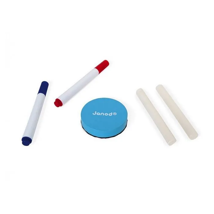 Mallette de Lettres Cursives 4 en 1 - JANOD - Ardoise Enfant en Bois - Rouge - Dès 3 ans-3