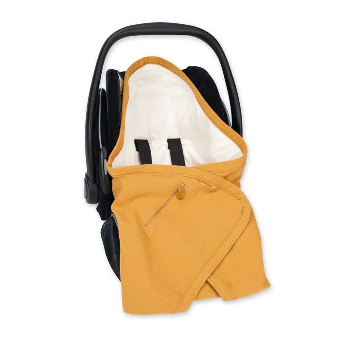 Couverture de sécurité pour siège bébé - BEMINI - Biside 0-12m - Blanc cassé - Mixte - Tetra jersey + terry
