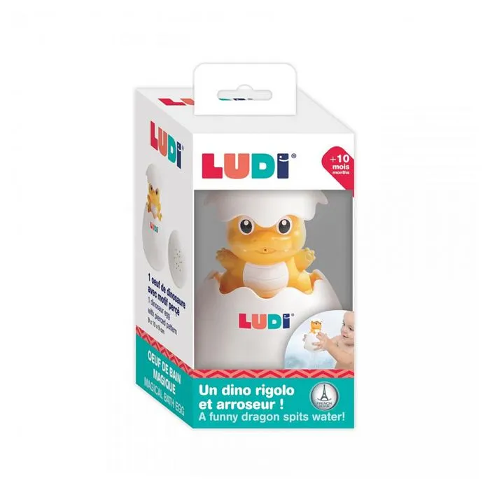 Jouet de Bain pour Bébé - LUDI - Œuf de Bain Magique - Blanc - À Partir de 10 Mois-0