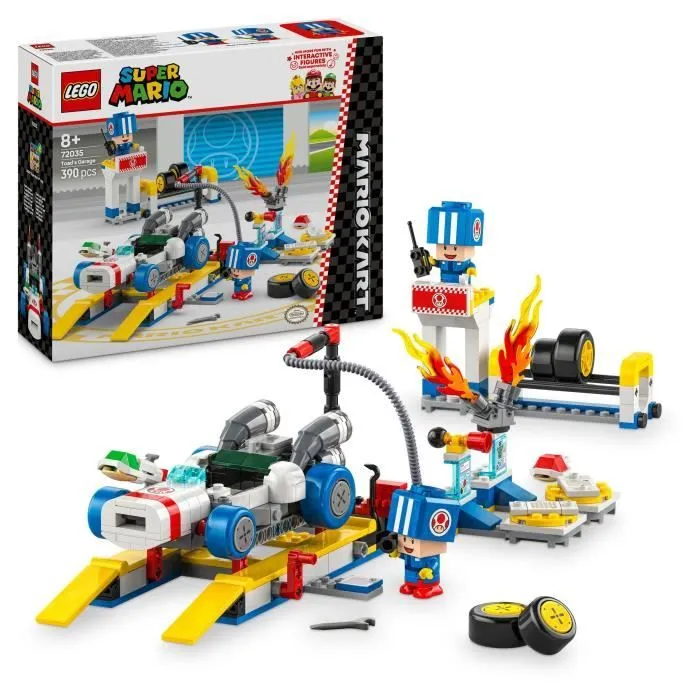 LEGO Super Mario 72035 Mario Kart – Garage de Toad - Jouet Nintendo personnalisable-0