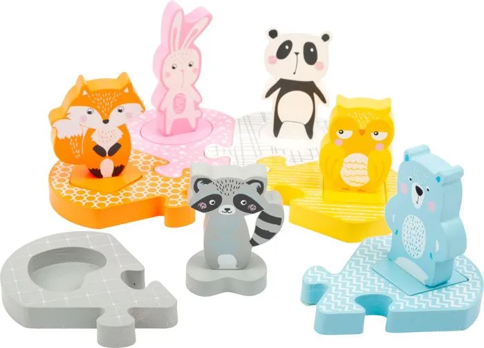 Casse-tête en bois Animaljunior - SMALL FOOT - 12 pièces - Multicolore - Pour enfant de 6 ans et plus-2