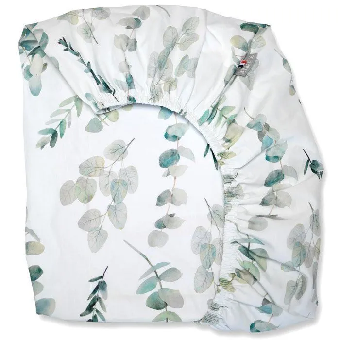 Drap housse couffin ovale - SEVIRA KIDS - Eucalyptus - Coton - Blanc - 30 x 70 cm-1