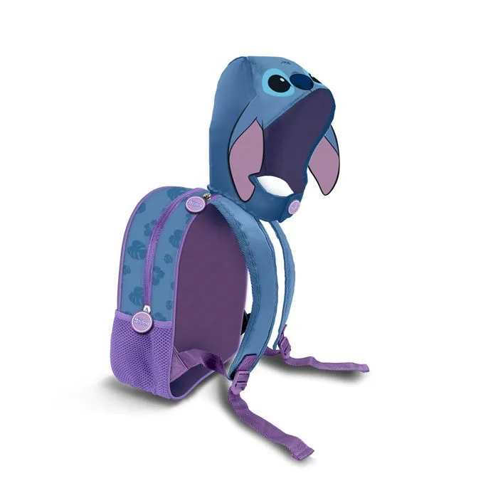 Sac à dos à Capuche Hood - Disney Lilo et Stitch Lemur - Bleu - Taille Unique-0