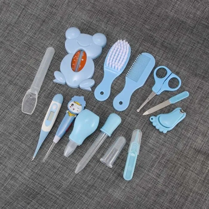 Trousse de Soin Bébé Complete MARQUEUNE - 13 Accessoires - (Bleu)-1