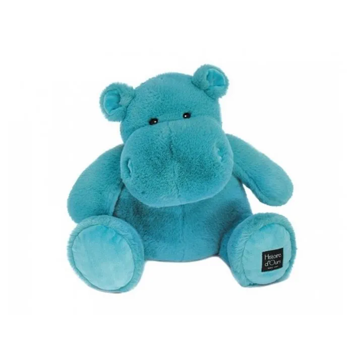 Peluche Hippopotame UNITED HISTOIRE D'OURS - HO3113 - 40cm - Vert émeraude - Pour bébé-0