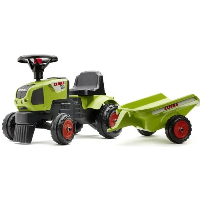 Porteur Tracteur Axos 310 avec remorque Claas - Vert - FALK-0
