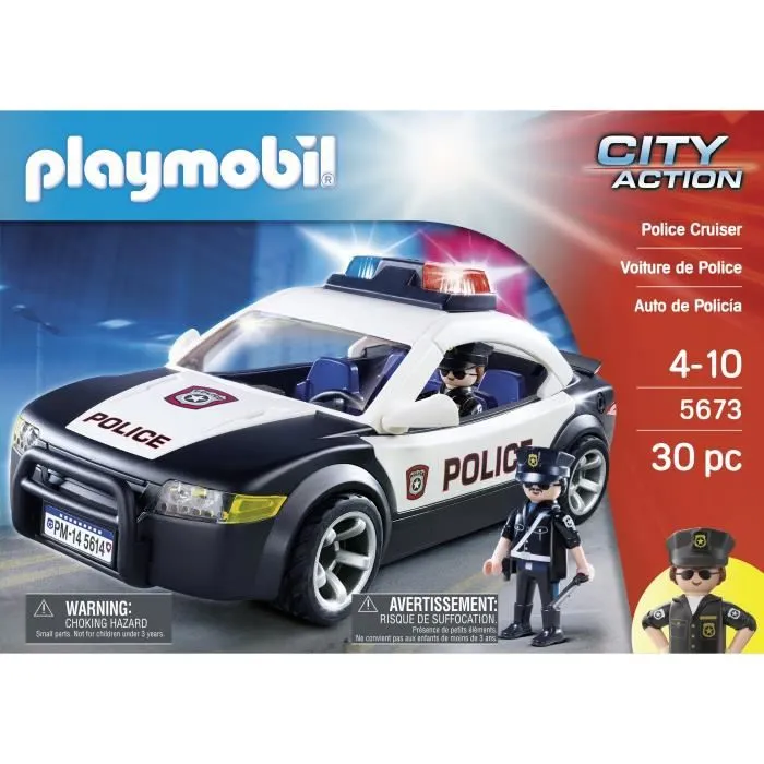 Voiture de Police - PLAYMOBIL - City Action - 5673 - Mixte - Blanc - 4 ans et plus-4