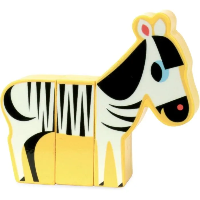 Coffret de 4 animaux aimantés à recomposer - VILAC - Rigol'Animo Savane - Enfant - Mixte - A partir de 2 ans-5