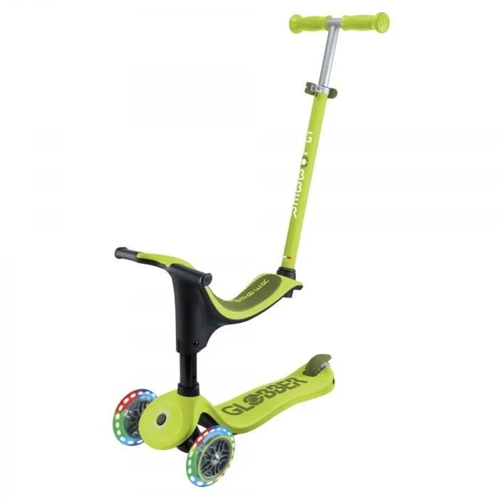 Trottinette évolutive - Globber - GO-UP SPORTY LIGHTS - 3 roues - Siège ajustable - Roues lumineuses-0