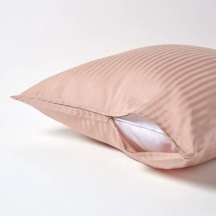 Taie d'oreiller en coton 330 fils Taupe, 60 x 60 cm-2