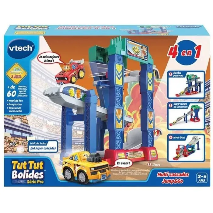 VTECH - Tut Tut Bolides Série Pro - Multi Cascades Jump & Go 4 en 1 (+ Jad, Super Cascades)-3