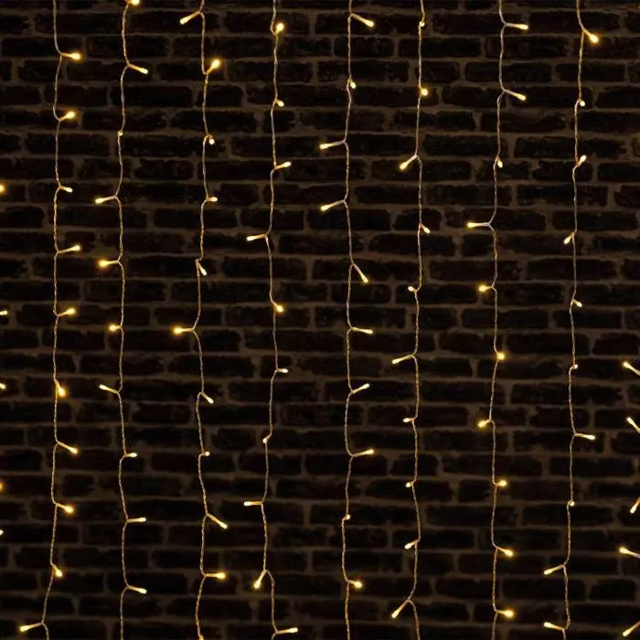 Rideau de façade extérieur 90 LED blanc chaud 10m Feeric lights & christmas-0