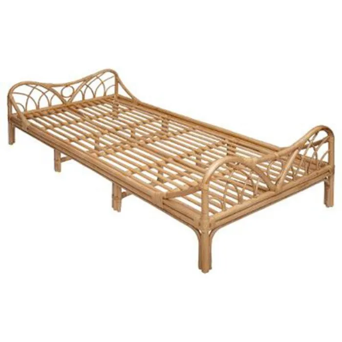 Lit Enfant en Rotin "Liberty" 90x190cm Naturel-0