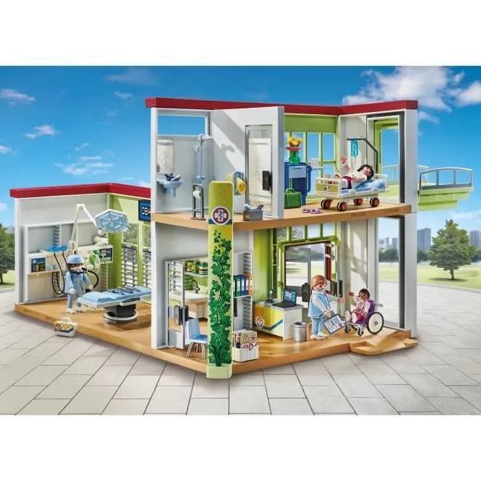 PLAYMOBIL 71615 Hôpital aménagé, Action Heroes, L'hôpital, 165 pièces, Dès 4 ans-1
