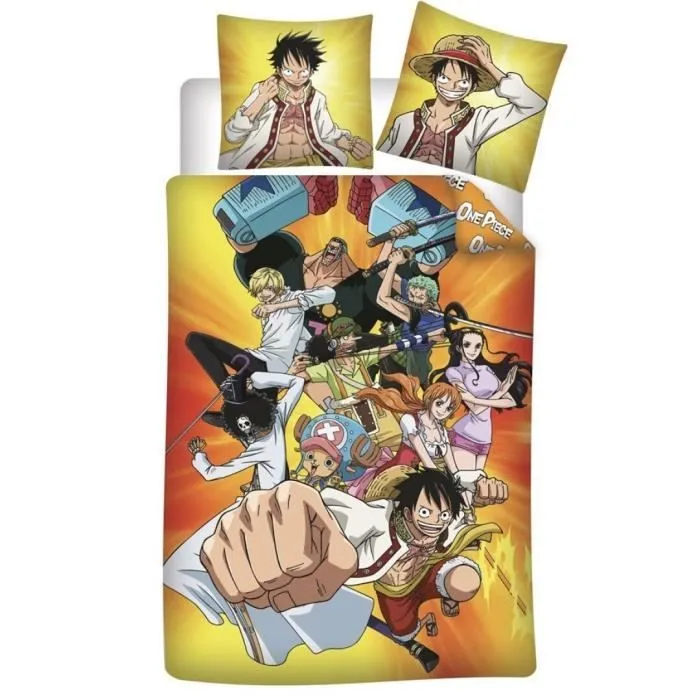 Parure de lit - One Piece - Housse de couette 140x200 cm - Taie d'oreiller 65x65 cm - 100% coton - Oeko Tex-0