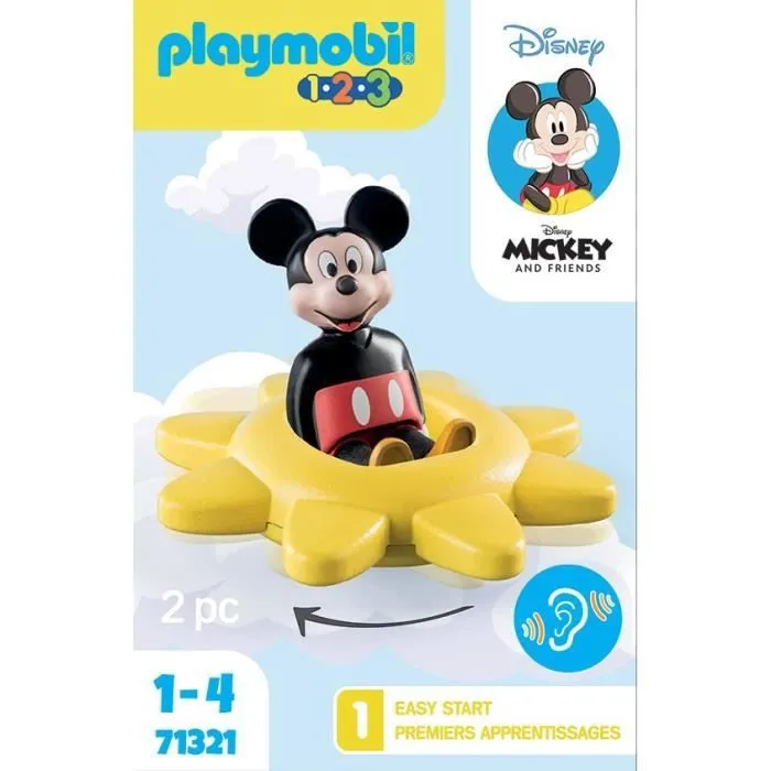 PLAYMOBIL 1.2.3 - 71321 - Mickey et Toupie soleil - Disney - Pour les tout-petits 18-36 mois-4